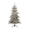 4.5ft. Pre-Lit Slim Flocked Aspen Fir Artificial Christmas Tree, Clear Lights